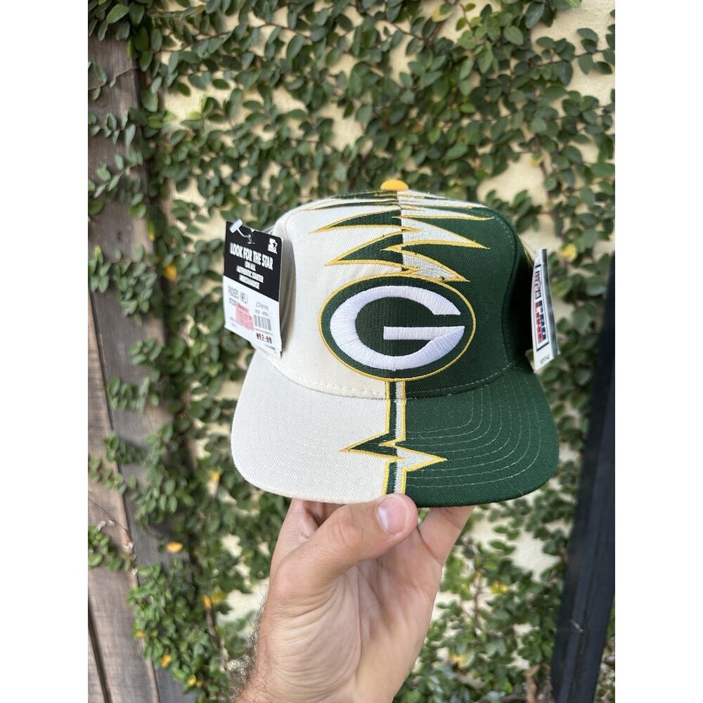 Vintage Starter NWTS Green Bay Packers Shockwave Strapback Hat